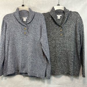 Hastings & Smith Women’s Sweater Lot Of Two 
1 Blue 1 Black Size 1X